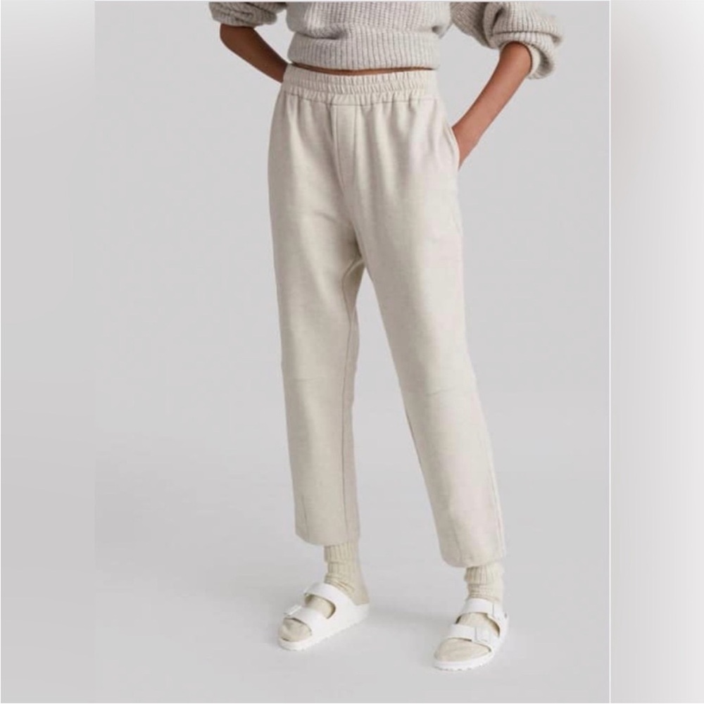 Varley Cream Elastic Waist Joggers